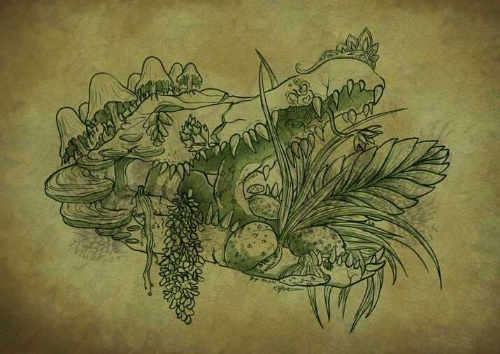 Composition - Lineart + shadows (2 layers) - Textures (3 images)